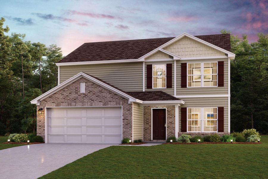 Front exterior of a home in the Frey Creek community, located in Spartanburg, SC (Image 11).