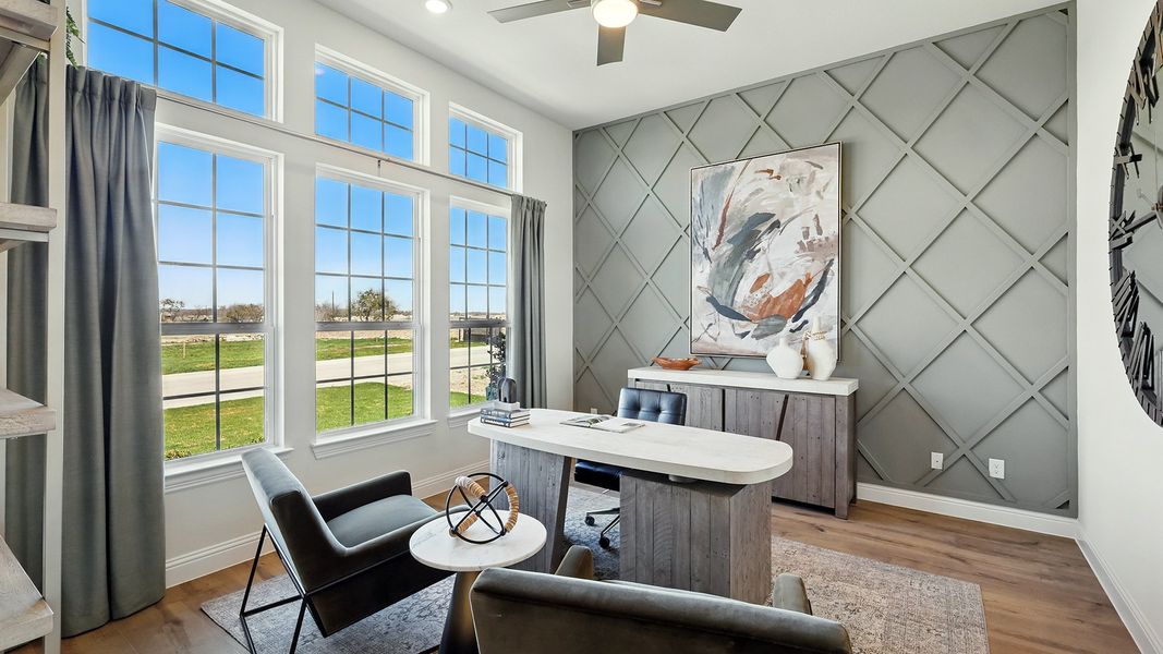 Representative furnished interior of a home built from the Princeton by DRB Homes in Green Meadows Classic, Celina (Image 6).