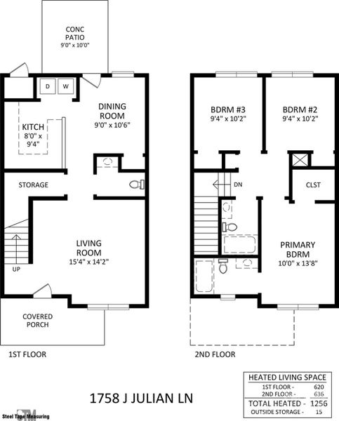 2D floor plan layout of this home in , Charlotte, NC (Image 3). 2D floor plan layout of this home in , Charlotte, NC (Image 3).