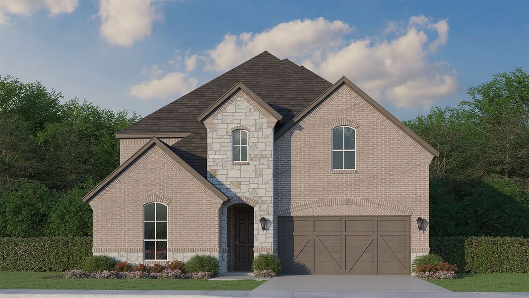 Plan 1146 Elevation A w/ Stone