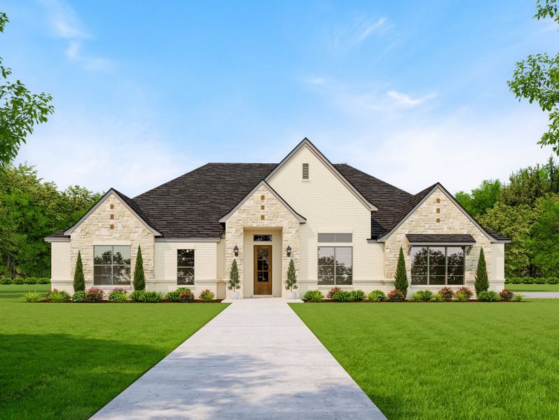 Representative exterior photo of a completed home built from the Camden by Our Country Homes in Highland Oaks, Boyd, TX (Image 4).