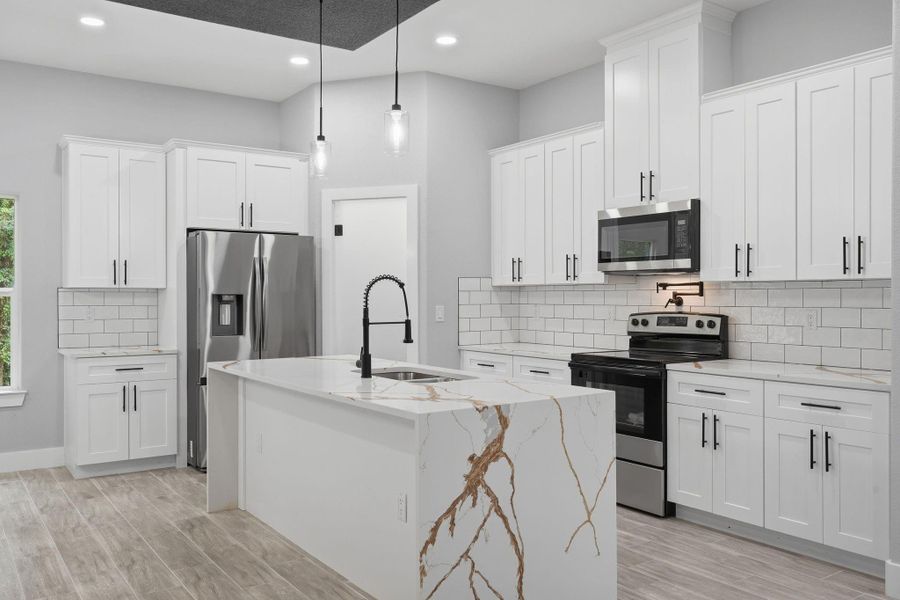 Furnished interior view inside a new home in , Willis (Image 6).