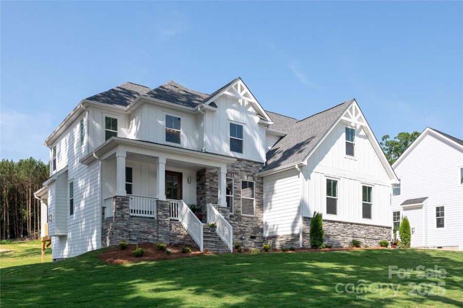Front exterior of a new home in , Sherrills Ford, NC, highlighting curb appeal (Image 20). Front exterior of a new home in , Sherrills Ford, NC, highlighting curb appeal (Image 20).