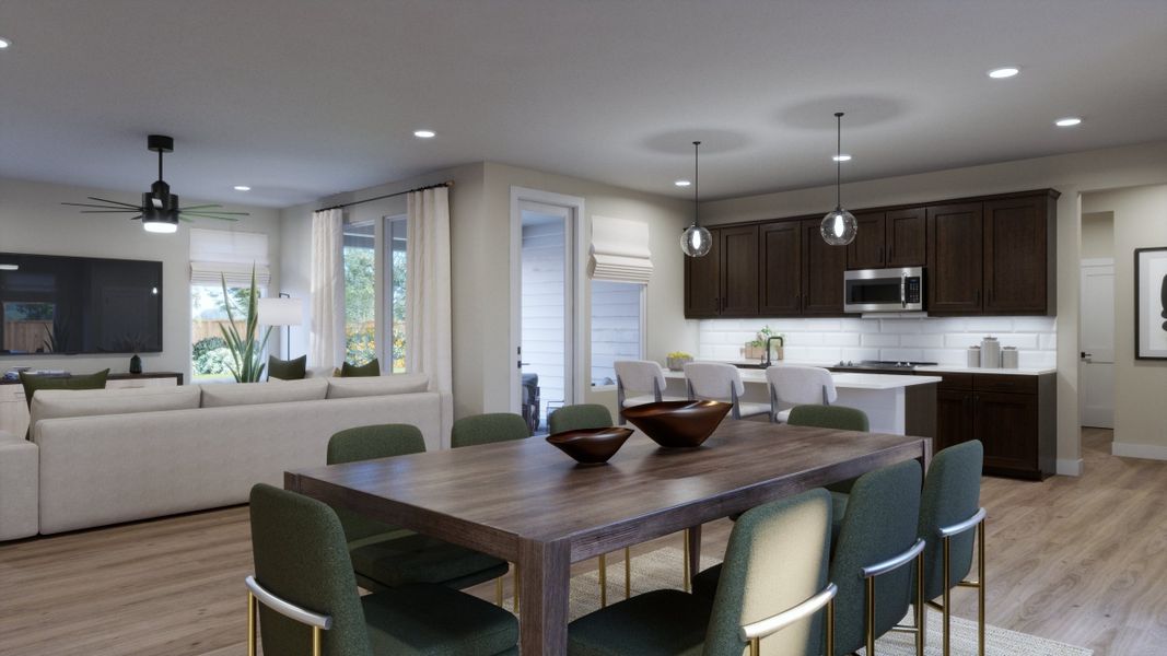 Representative furnished interior of a home built from the 3554 by Risewell Homes in Parkton Square, Kyle (Image 7).