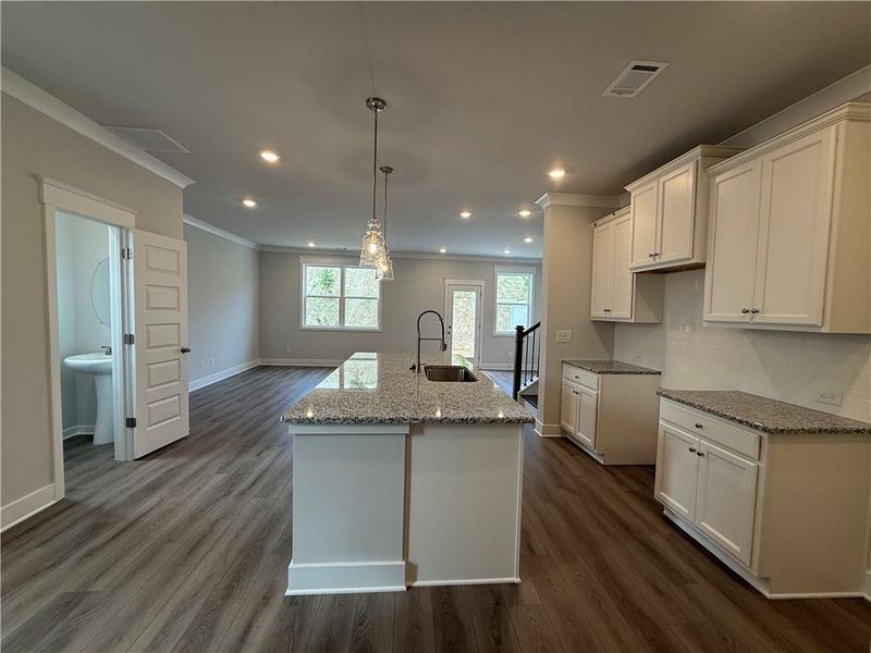 Furnished interior view inside a new home in The Towns at Auburn Station West, Auburn (Image 7).
