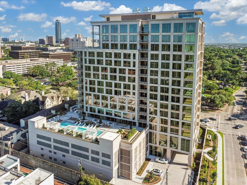 THE HAWTHORNE AT TANGLEWOOD. A luxury full service building located in an unbeatable High-energy location.