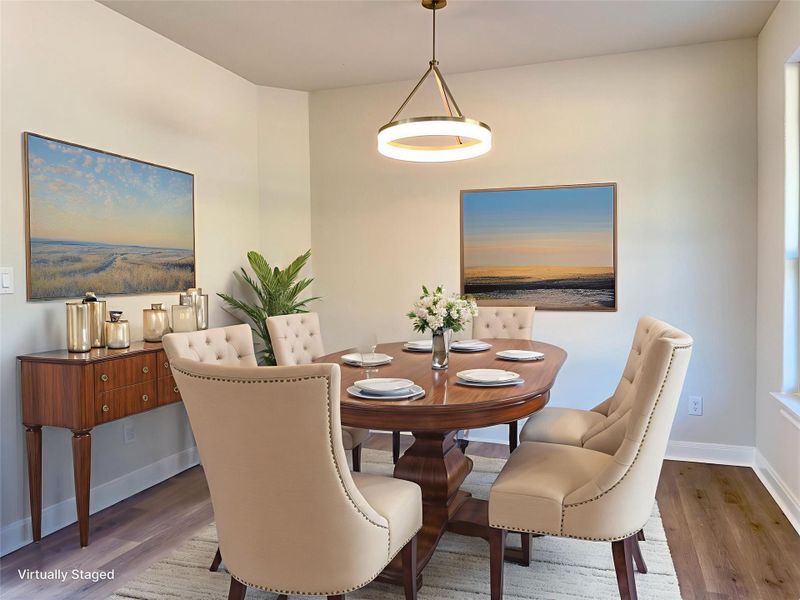 Dining space with Luxury Vinyl Plank floors, baseboards Dining space with Luxury Vinyl Plank floors, baseboards