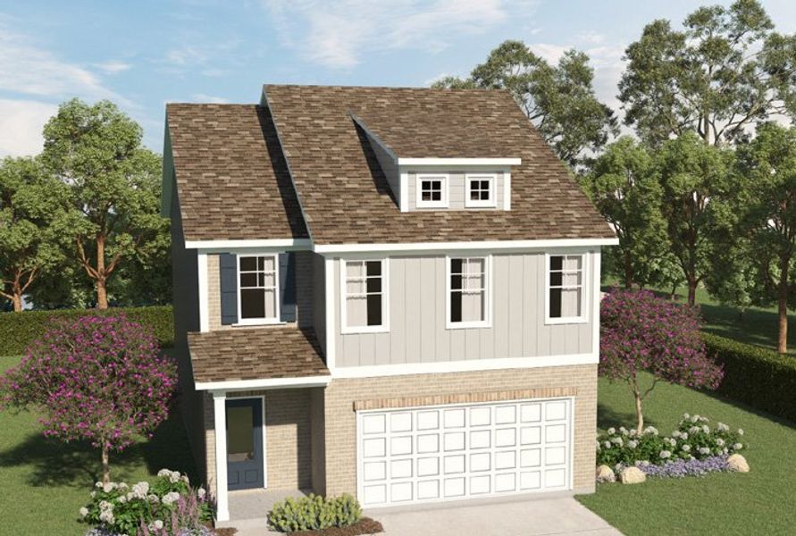 Representative exterior photo of a completed home built from the The Lawson by Direct Residential Communities in Fairview Lake, Conyers, GA (Image 6).