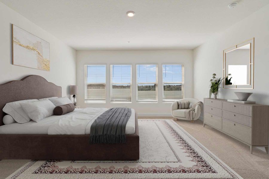 Representative furnished interior of a home built from the The Waterway by David Weekley Homes in Persimmon Place - Townhomes, Wesley Chapel (Image 6).