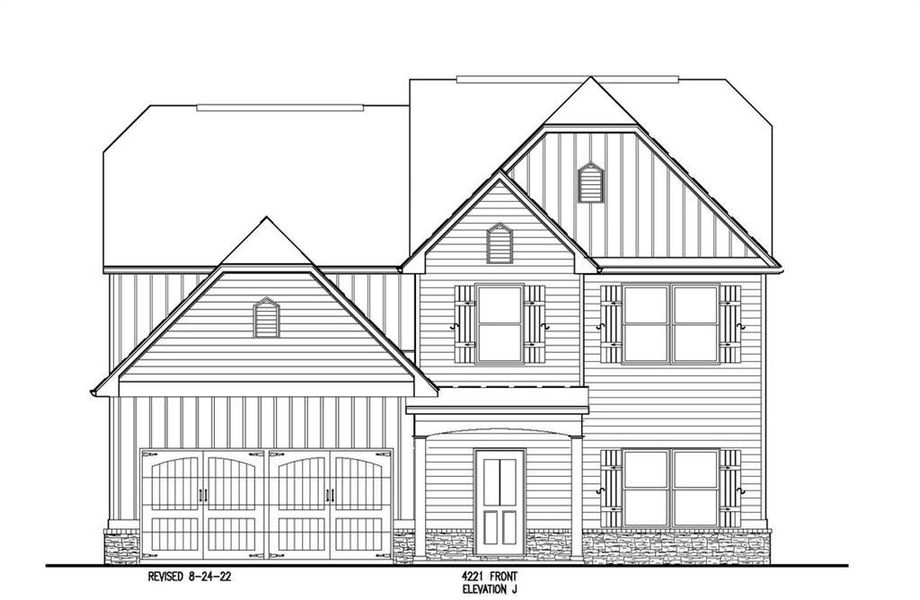 Exterior rendering of this home design in , Villa Rica, GA (Image 5).