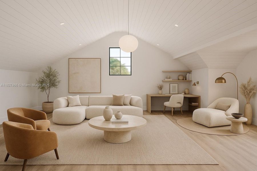 Furnished interior view inside a new home in , Miami (Image 37).