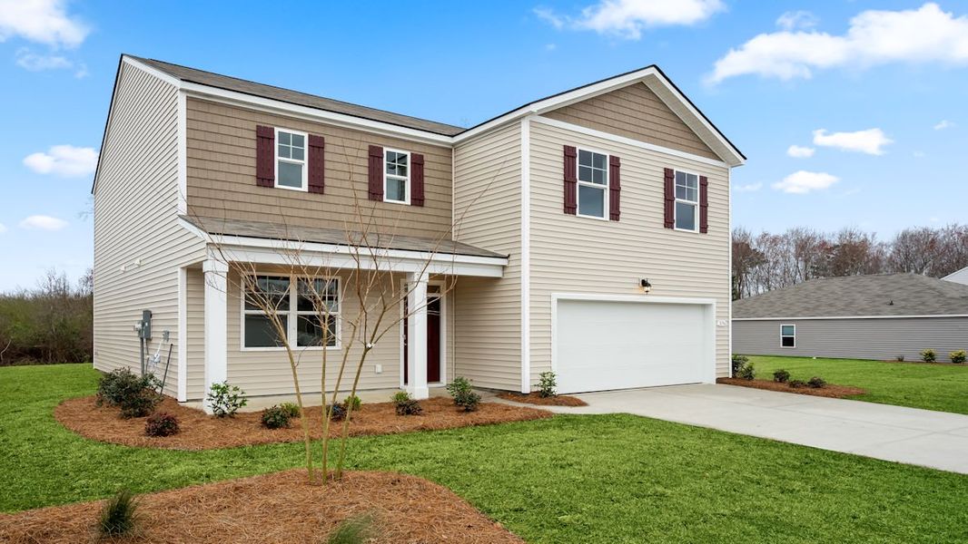 Representative exterior photo of a completed home built from the GALEN by D.R. Horton in The Pines at New Hampstead, Savannah, GA (Image 1).