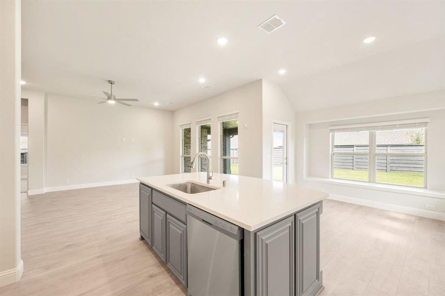Furnished interior view inside a new home in Union Park Classic 60, Little Elm (Image 14). Furnished interior view inside a new home in Union Park Classic 60, Little Elm (Image 14).
