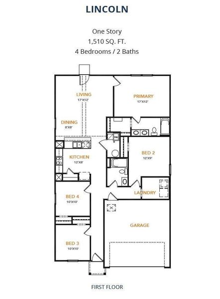 2D floor plan layout of this home in , Lufkin, TX (Image 4).