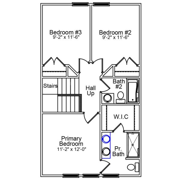 2D floor plan layout of this home in Padgett Commons, Hopkins, SC (Image 3).