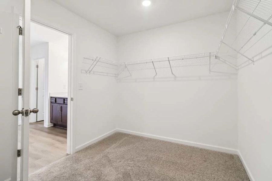 Sample Photo: Primary Bedroom Walk-in Closet Sample Photo: Primary Bedroom Walk-in Closet