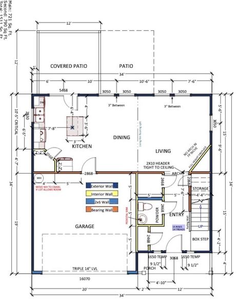 2D floor plan layout of this home in Stones Throw, Inman, SC (Image 3).