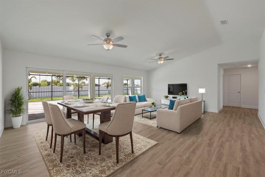 Furnished interior view inside a new home in Cape Coral, Cape Coral (Image 4). Furnished interior view inside a new home in Cape Coral, Cape Coral (Image 4).