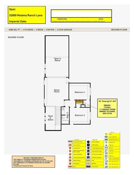 2D floor plan layout of this home in The Meadows at Imperial Oaks, Spring, TX (Image 3). 2D floor plan layout of this home in The Meadows at Imperial Oaks, Spring, TX (Image 3).