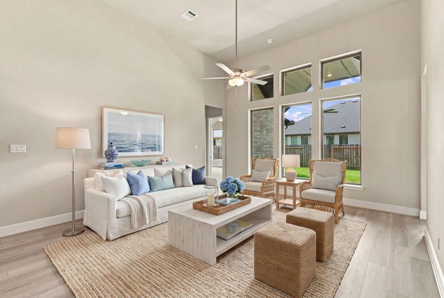 Furnished interior view inside a new home in Coastal Point, League City (Image 6).