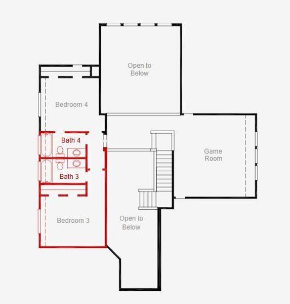 2D floor plan layout of this home in Jubilee, Hockley, TX (Image 3). 2D floor plan layout of this home in Jubilee, Hockley, TX (Image 3).