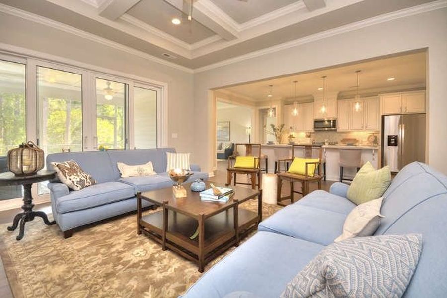 Representative furnished interior of a home built from the Hardwick by True Homes in Edgewater - Harbor Pointe, Lancaster (Image 5).