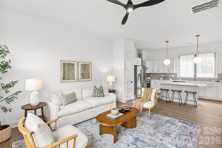 Furnished interior view inside a new home in , Charlotte (Image 26). Furnished interior view inside a new home in , Charlotte (Image 26).