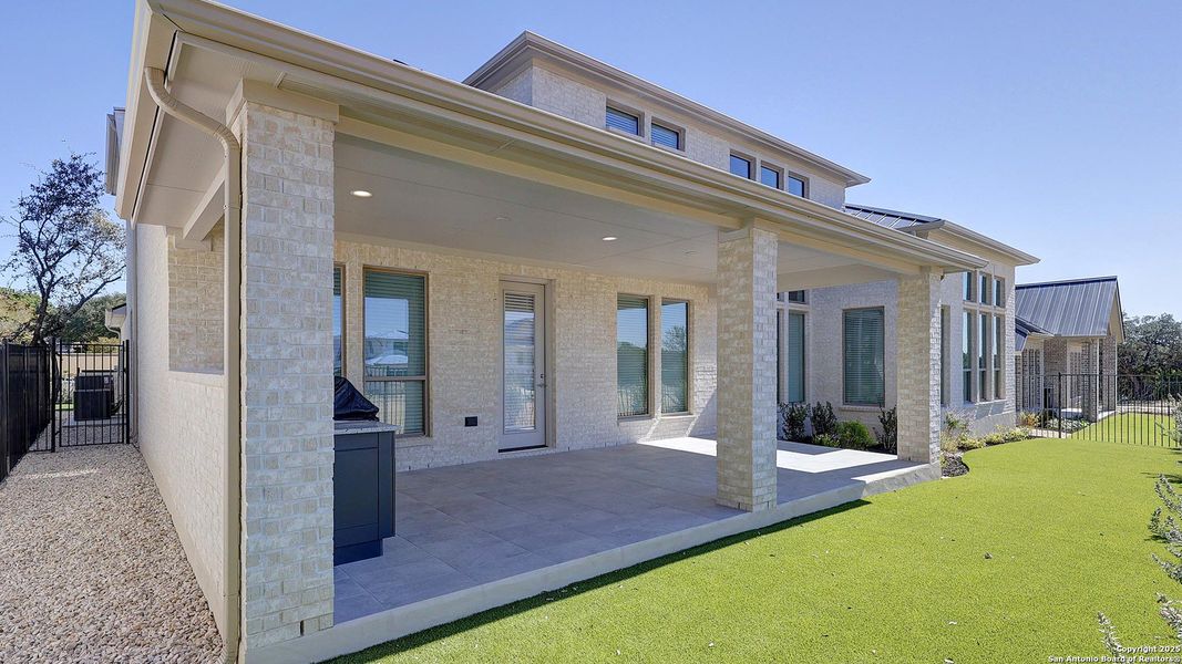 Exterior details and patio area of a home in The Dominion 70', San Antonio (Image 24). Exterior details and patio area of a home in The Dominion 70', San Antonio (Image 24).