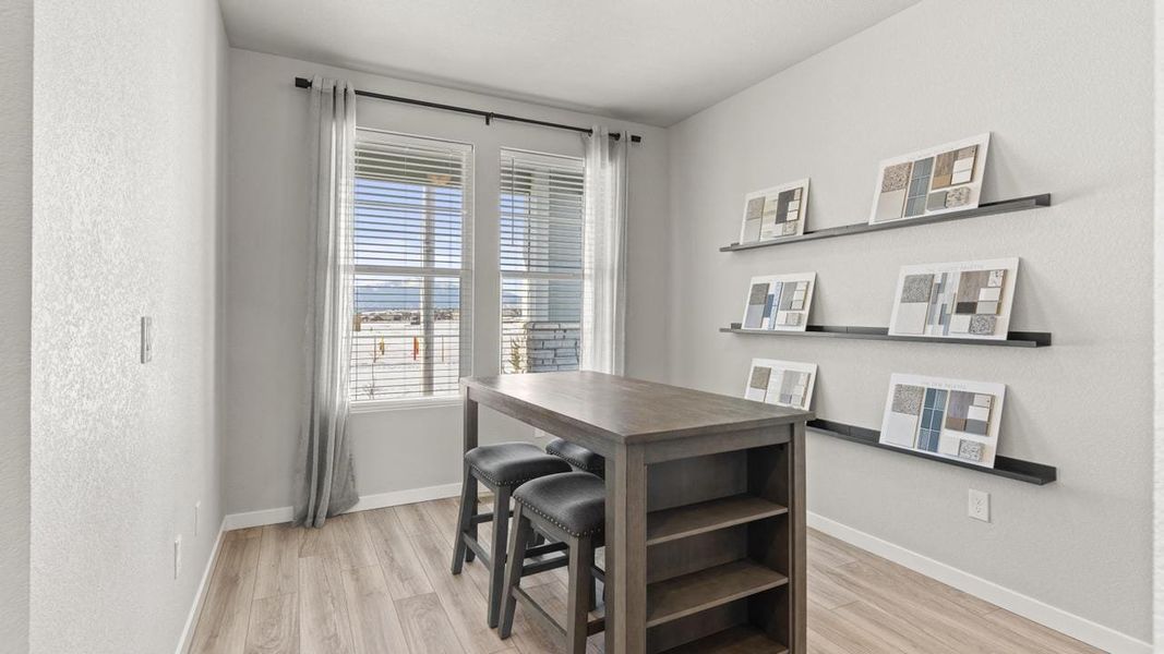 Furnished interior view inside a new home in Trails at Aspen Ridge-3, Colorado Springs (Image 3). Furnished interior view inside a new home in Trails at Aspen Ridge-3, Colorado Springs (Image 3).