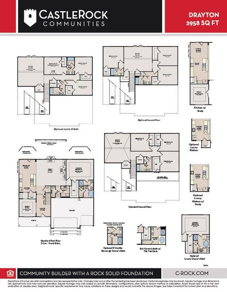 2D floor plan layout of this home in Dorris Farm, White House, TN (Image 2).
