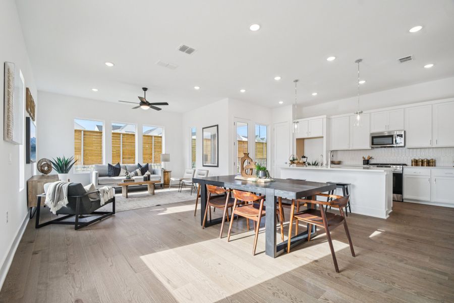 Representative furnished interior of a home built from the Noah by Risewell Homes in Novel, Austin (Image 9).