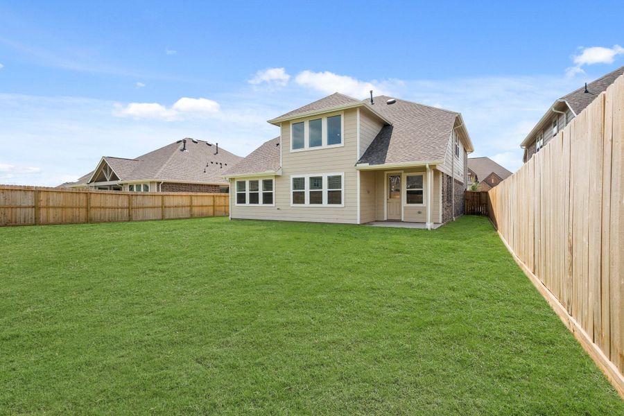 Huge backyard with covered patio