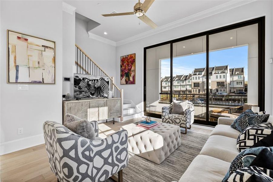 Image of model home with similar floorplan.