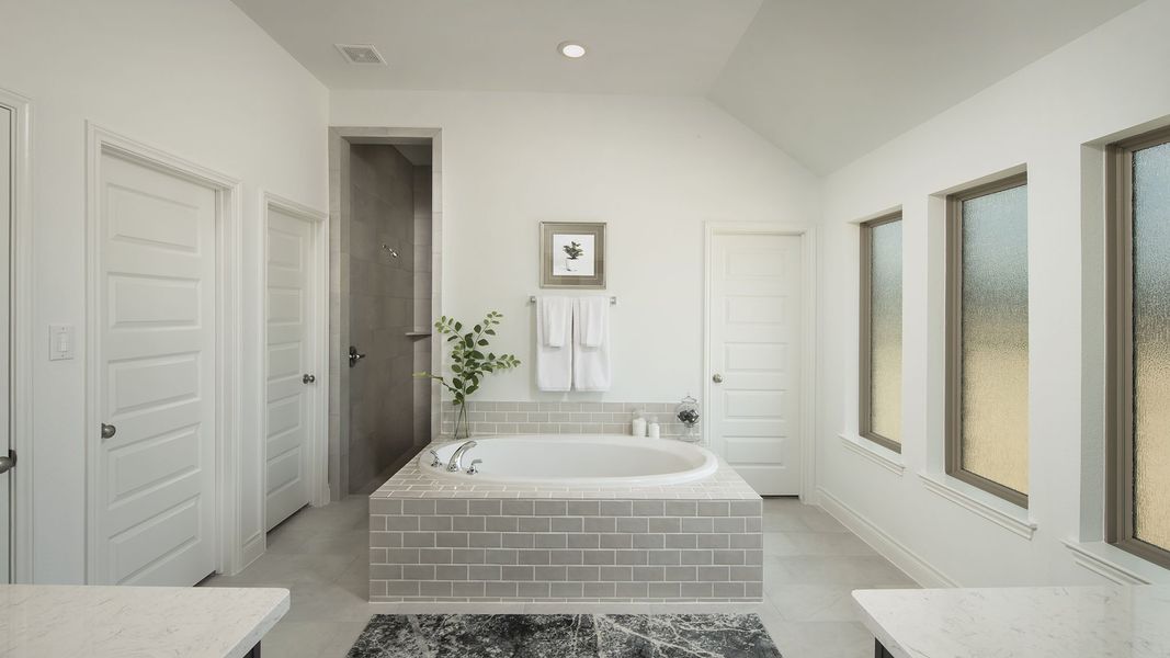 Furnished interior view inside a new home in Meadows of Mill Creek, Seguin (Image 57).