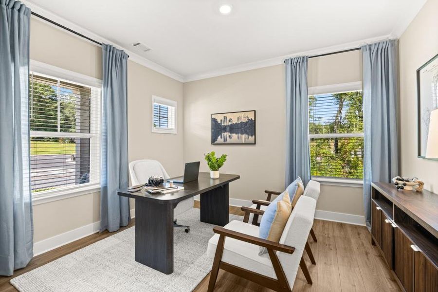 Furnished interior view inside a new home in Twelve Parks 55+, Sharpsburg (Image 28).