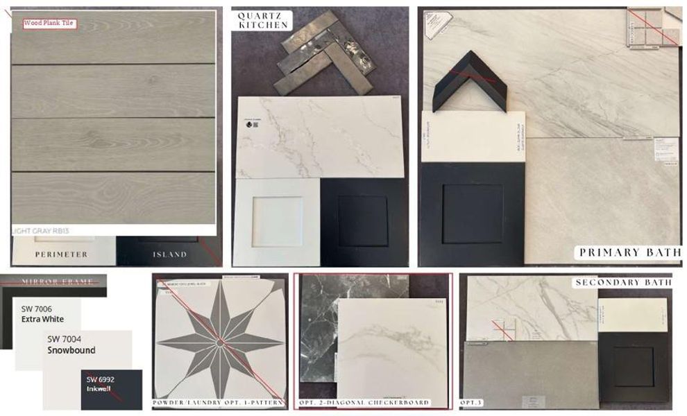 Sample of building materials used in homes in Sienna 40', Missouri City (Image 3).