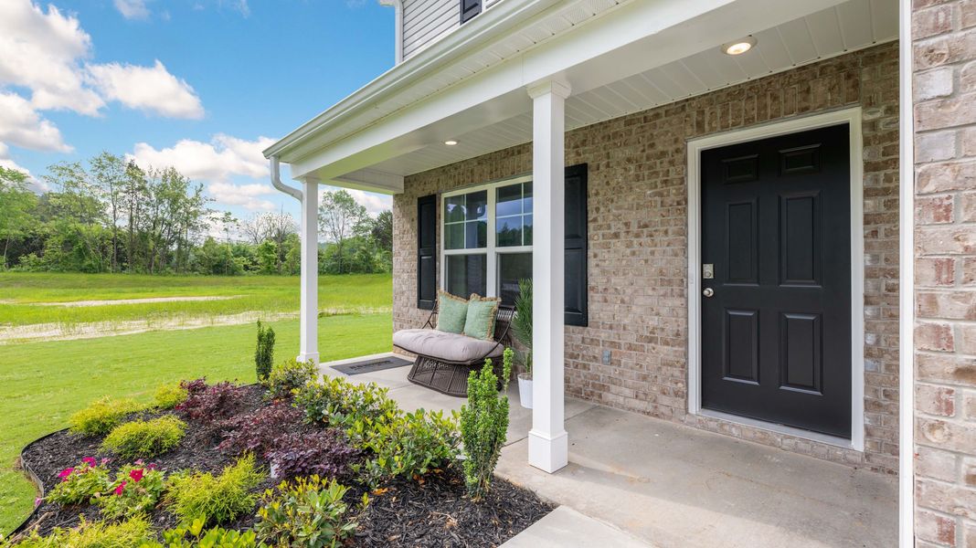 Front exterior of a new home in Price's Crossing, LaFayette, GA, highlighting curb appeal (Image 23).