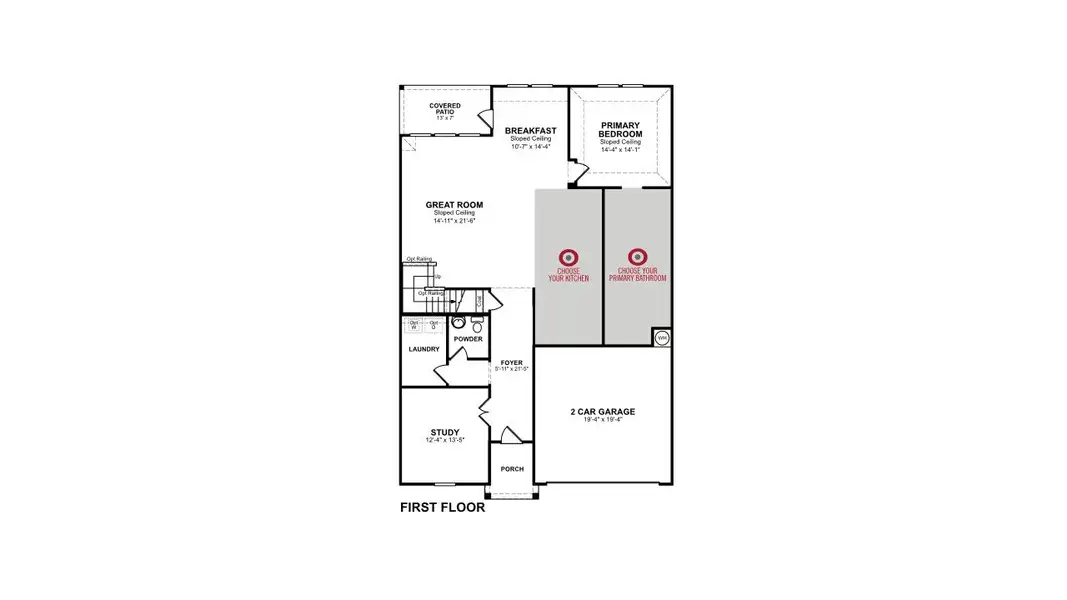 2D floor plan layout for the Rainier by Beazer Homes in Sorella, Tomball, TX (Image 3).
