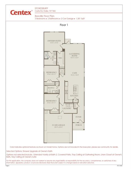 2D floor plan layout of this home in Stokesbury, Waller, TX (Image 2). 2D floor plan layout of this home in Stokesbury, Waller, TX (Image 2).