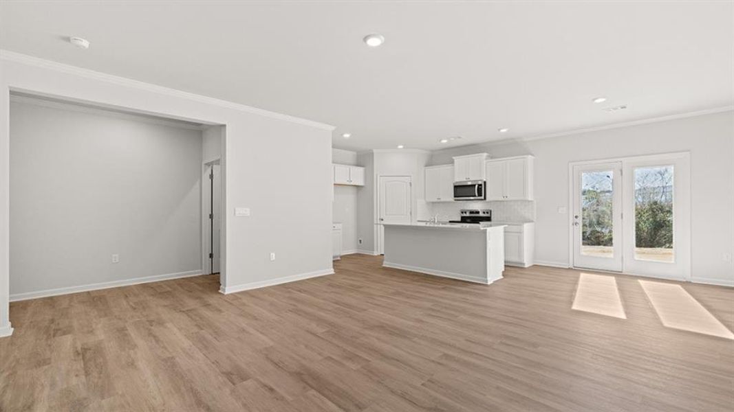 Spacious, unfurnished interior of a new home in Waypoint, Flowery Branch (Image 17).