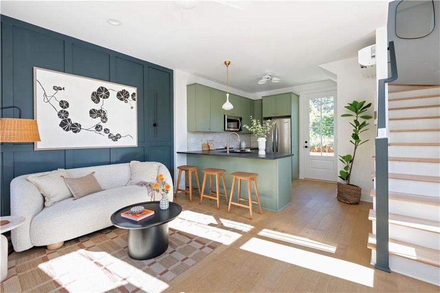 Furnished interior view inside a new home in , Atlanta (Image 16).