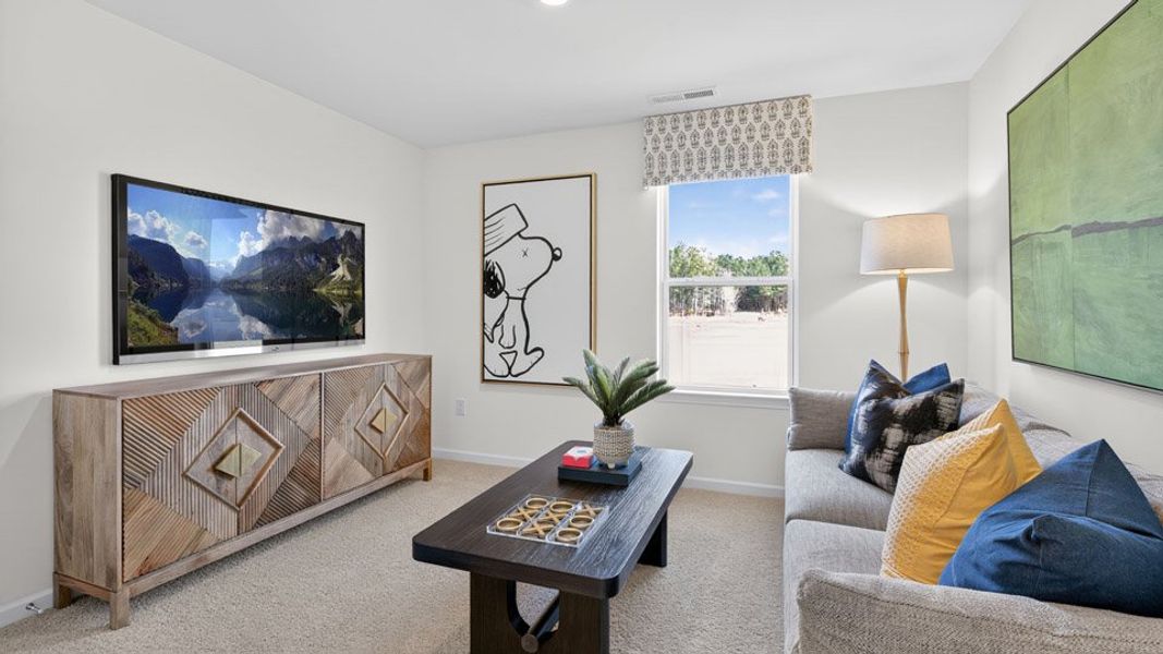 Furnished interior view inside a new home in Madeline Farm, New Bern (Image 27). Furnished interior view inside a new home in Madeline Farm, New Bern (Image 27).