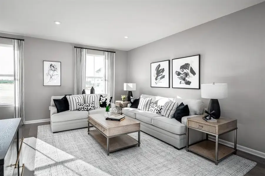 Furnished interior view inside a new home in Spring Branch Townhomes, Smyrna (Image 7).