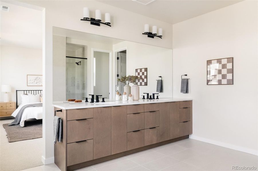 Furnished interior view inside a new home in Lyric at Ridgegate, Lone Tree (Image 6).