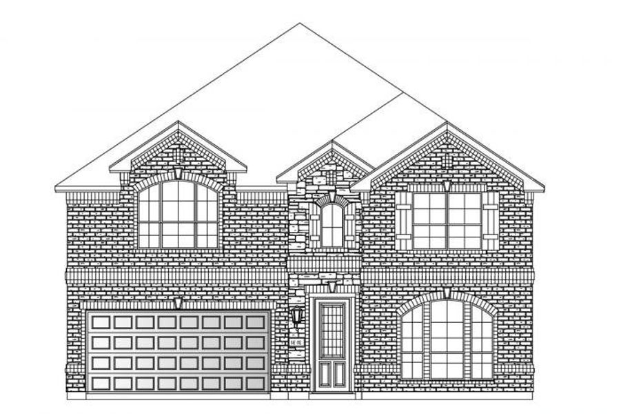 Representative exterior photo of a completed home built from the Charleston II by Grand Homes in Grand Oaks, Celina, TX (Image 20).