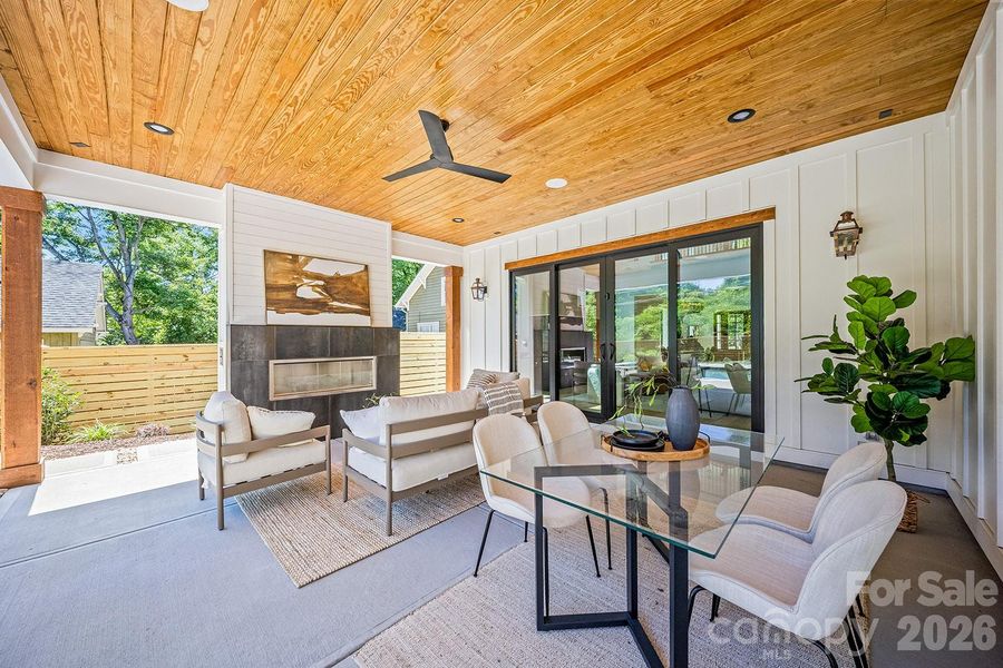 Exterior details and patio area of a home in , Charlotte (Image 27).