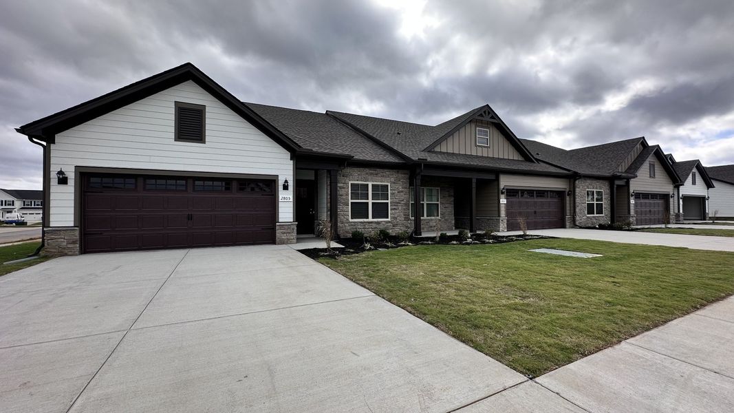 Front exterior of a new home in Veterans Cove, Murfreesboro, TN, highlighting curb appeal (Image 32).