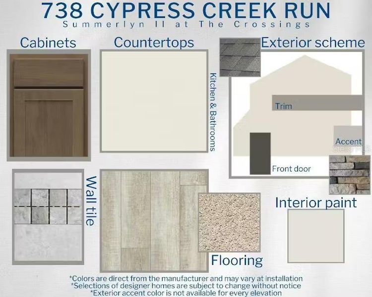 Sample of building materials used in homes in The Crossings - Single-Family Homes, St. Cloud (Image 3).
