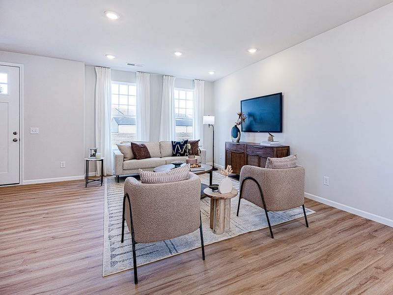 Representative furnished interior of a home built from the Gaston by Brookline Homes in The Crossing at Cramerton Mills, Gastonia (Image 7).