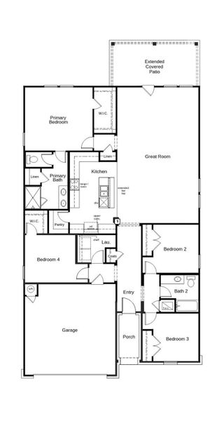 2D floor plan layout of this home in Salerno - Classic Collection, Round Rock, TX (Image 4). 2D floor plan layout of this home in Salerno - Classic Collection, Round Rock, TX (Image 4).